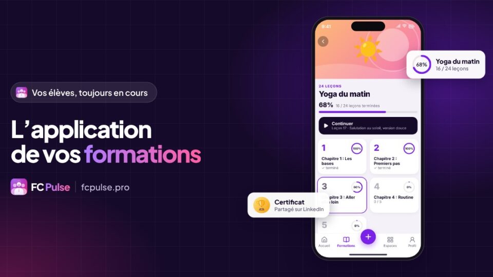 Créer l’application de vos formations en ligne