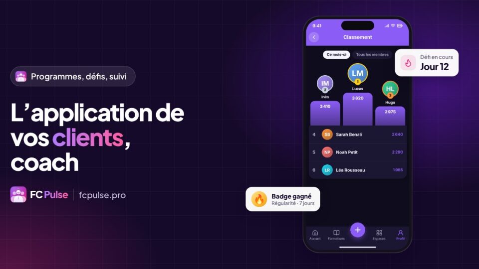 Coach sportif ou bien-être : créer l’application de vos clients