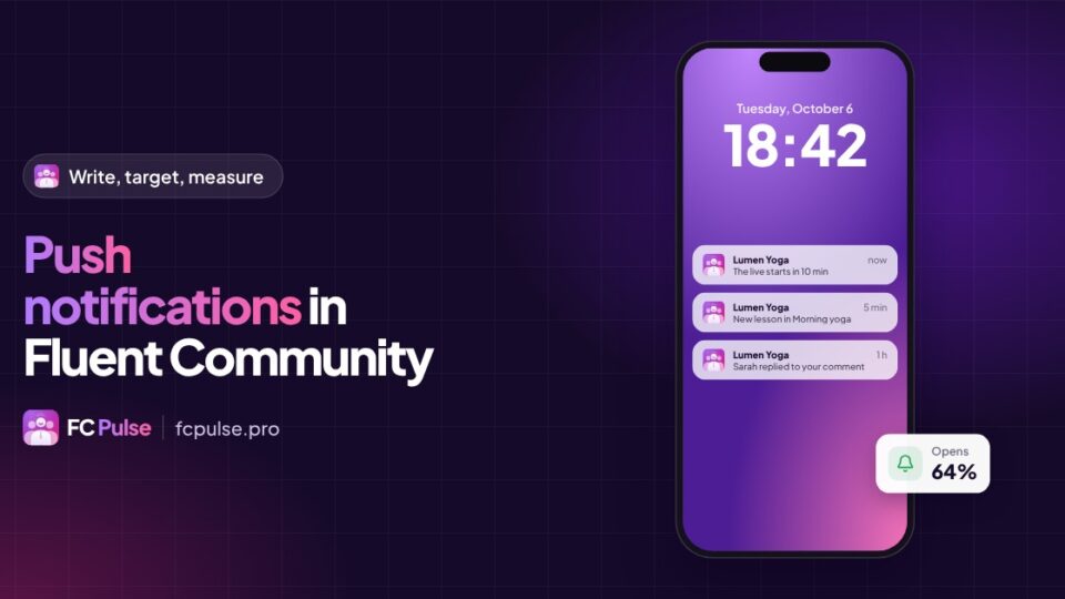 Push notifications in Fluent Community